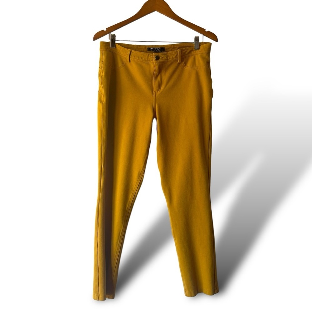 Unisex Chino Pants XL Yellow Stretch 5-Pocket Business Casual​